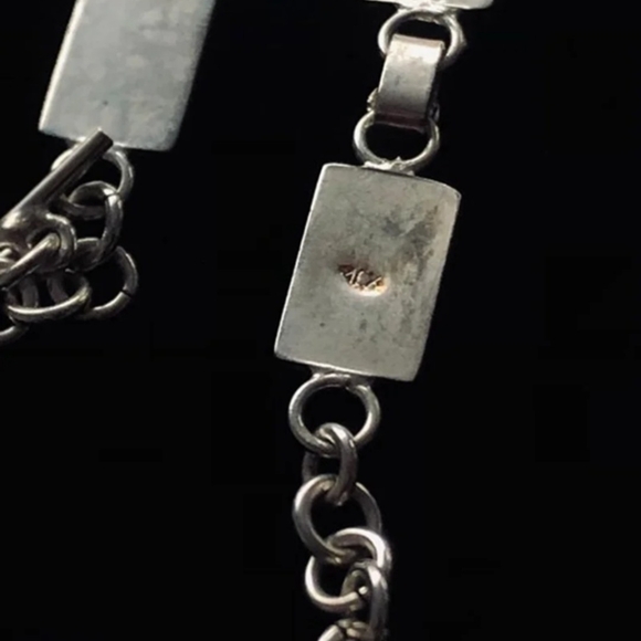 Vintage 925 Opal Link Bracelet - Picture 9 of 9